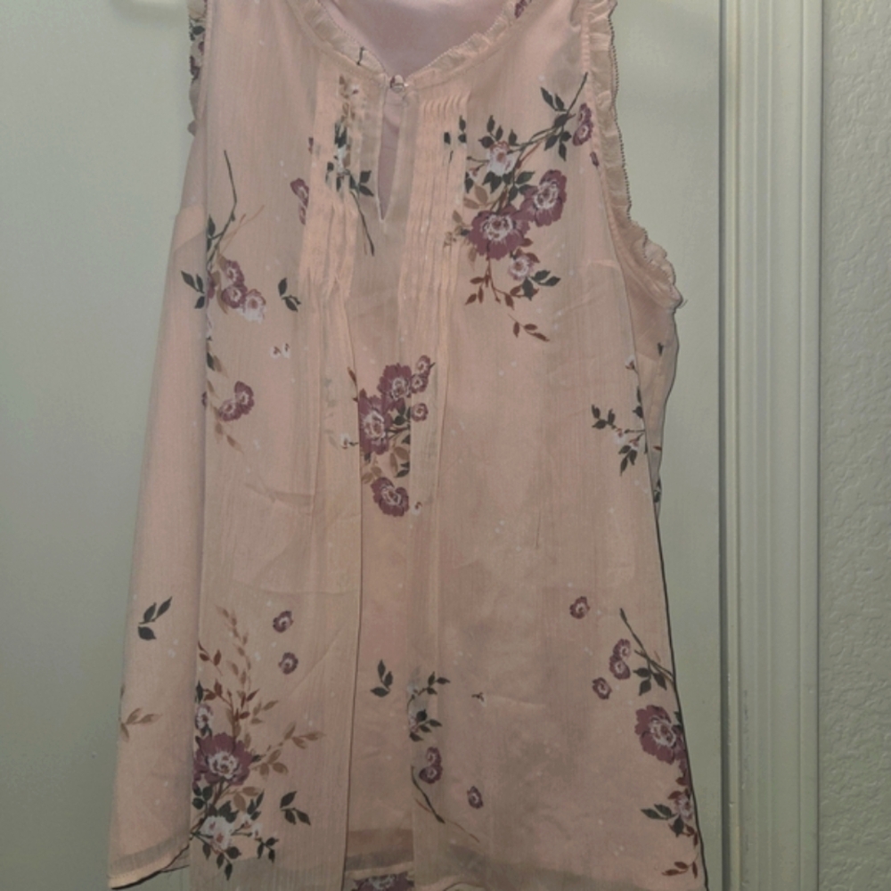 Torrid Pink Floral Tank Top